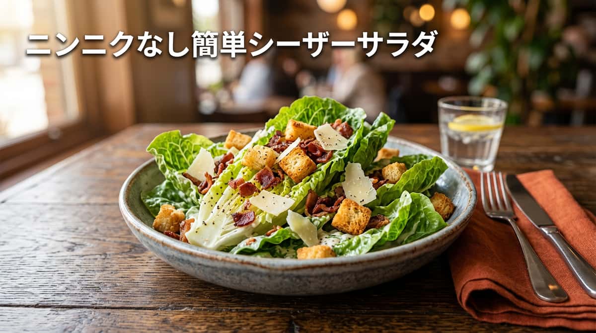 シーザーサラダをにんにく(チューブ)なしで作る方法｜代用3選と本格レシピ