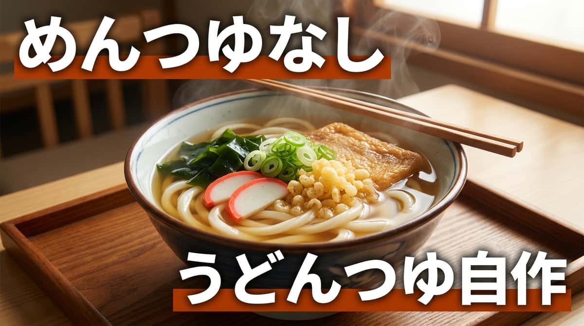 かけうどんをめんつゆなしで作る方法｜代用3選と本格レシピ