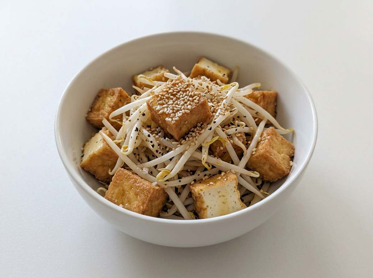 厚揚げともやしの塩こしょう和え