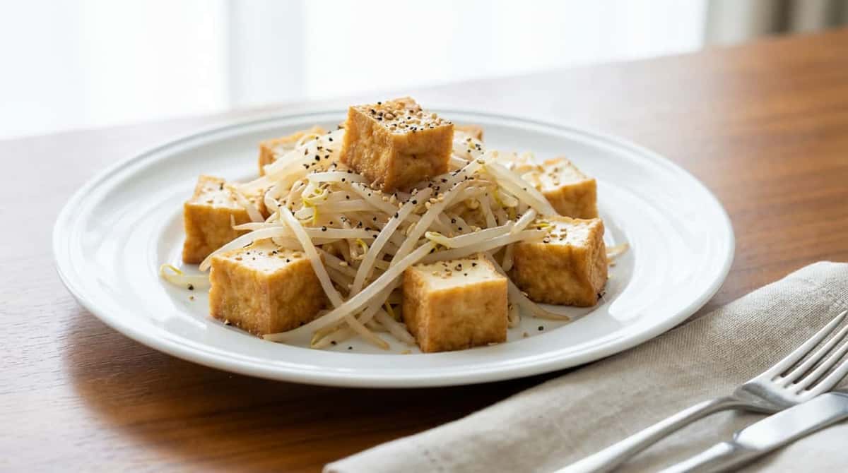 厚揚げともやしの塩こしょう和え（完成イメージ）