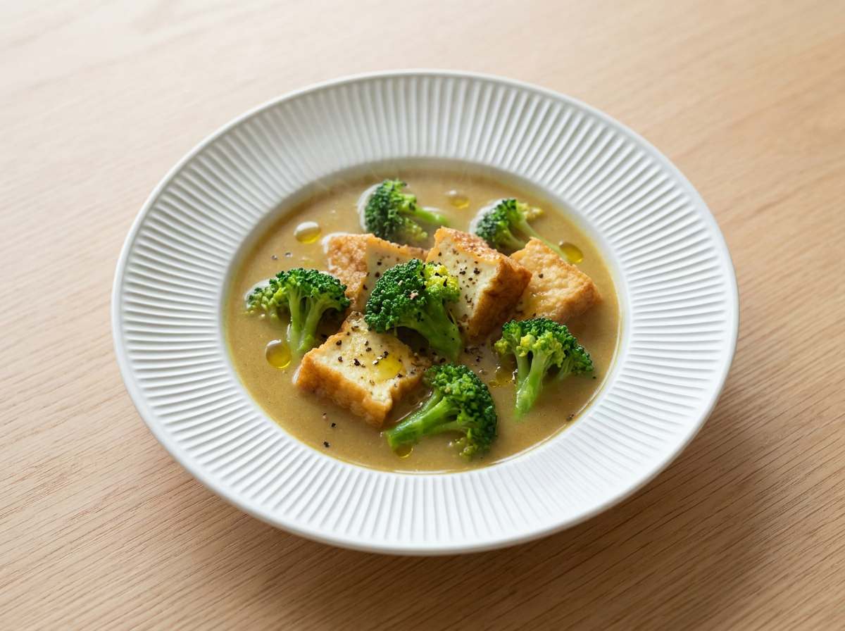 厚揚げとブロッコリーのスパイシーカレースープ
