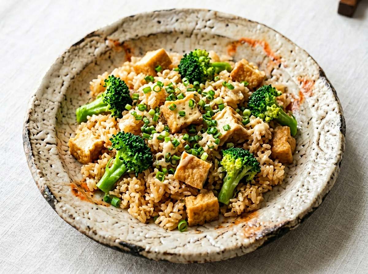 厚揚げとブロッコリーのマヨネーズ炊き込みご飯