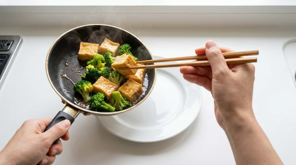 厚揚げとブロッコリーの白だし焼き（完成イメージ）