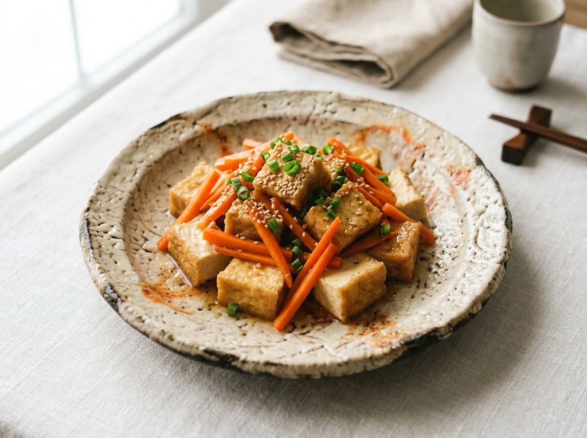 厚揚げとにんじんのさっぱりめんつゆ和え