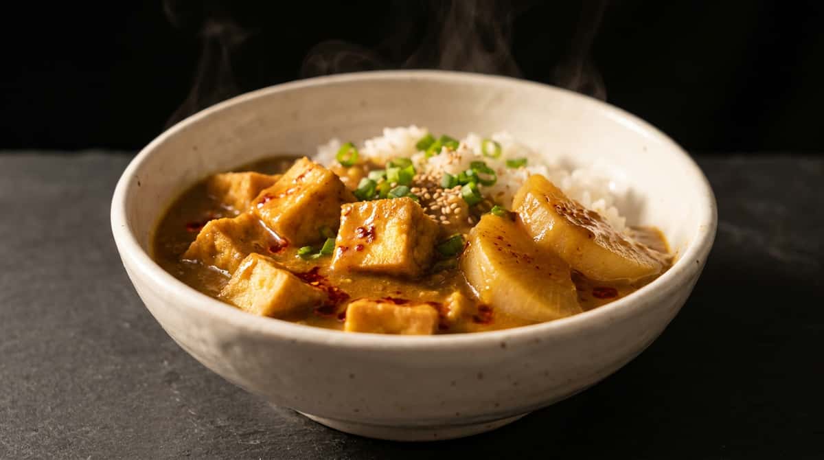 厚揚げと大根のスパイシーカレー丼（完成イメージ）