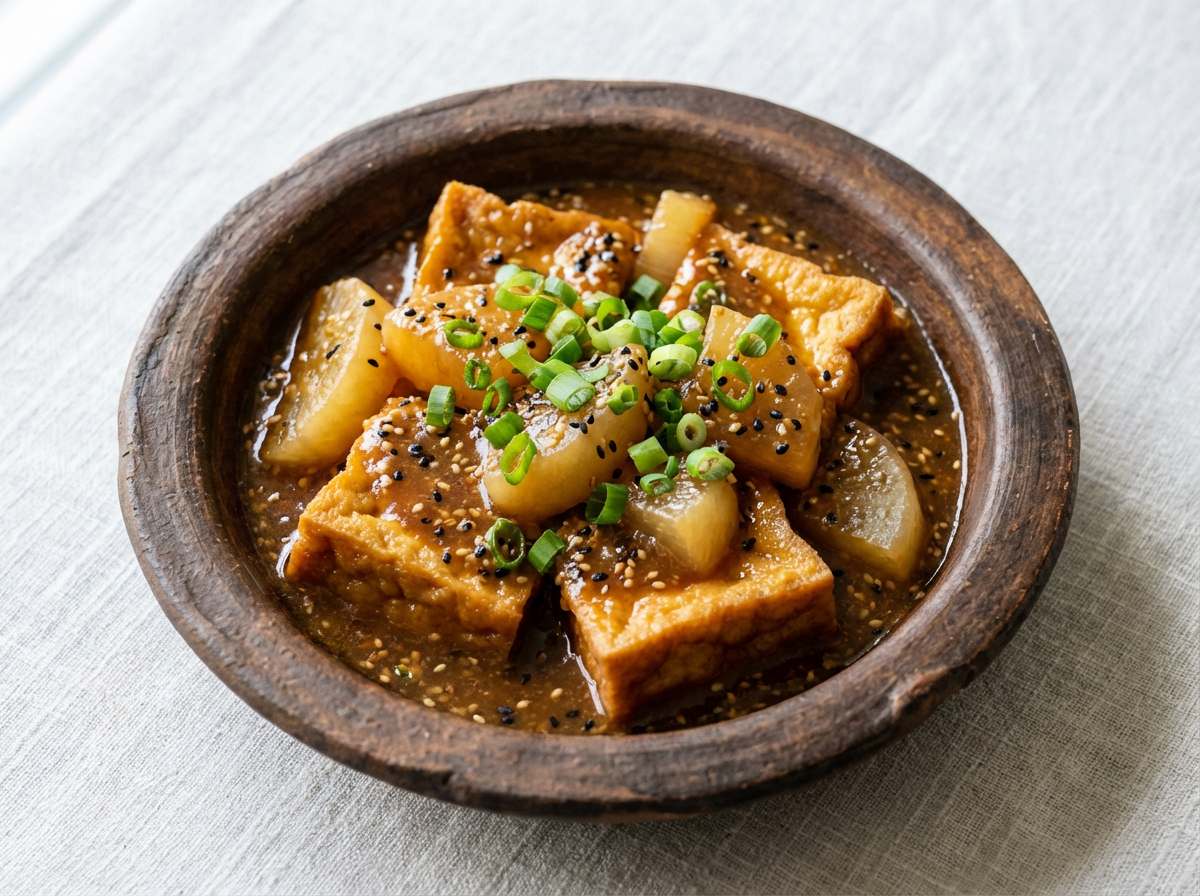 厚揚げと大根のガッツリ味噌煮