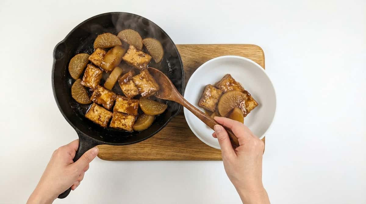 厚揚げと大根のガッツリ味噌煮（完成イメージ）