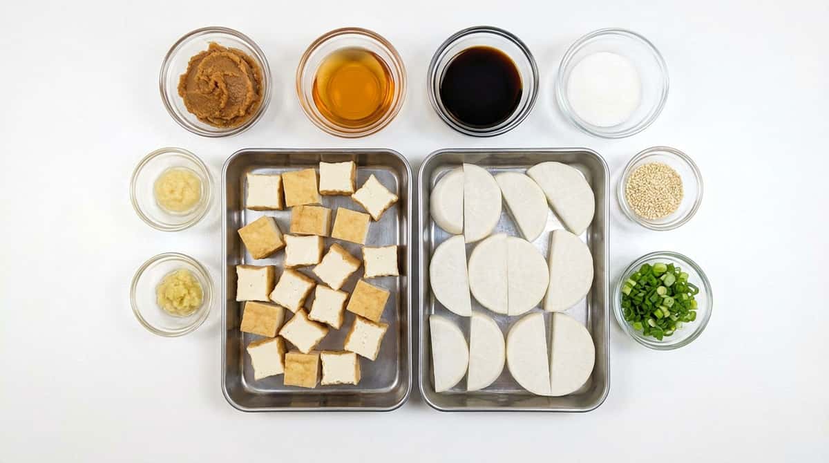 厚揚げと大根のガッツリ味噌煮（材料）