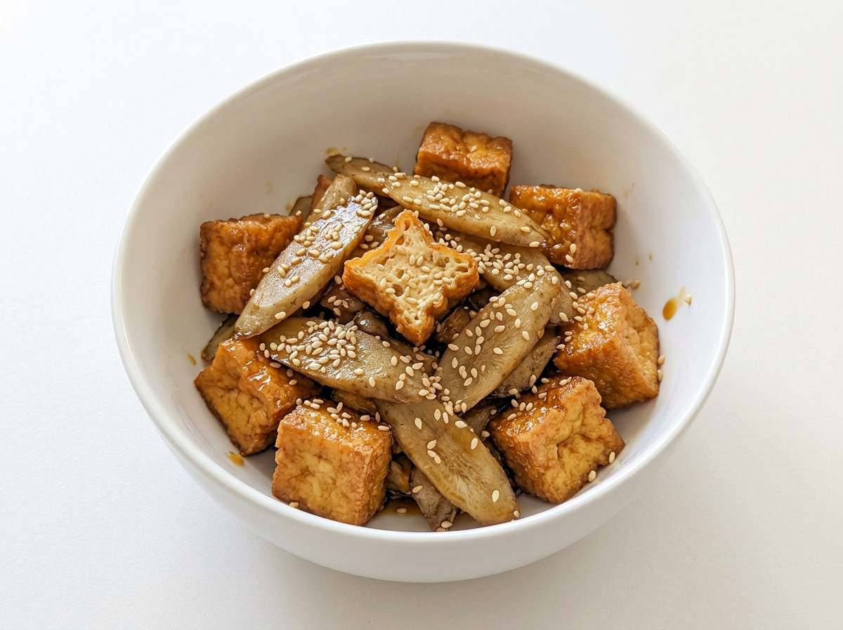 厚揚げとごぼうのごま油カリッと揚げ
