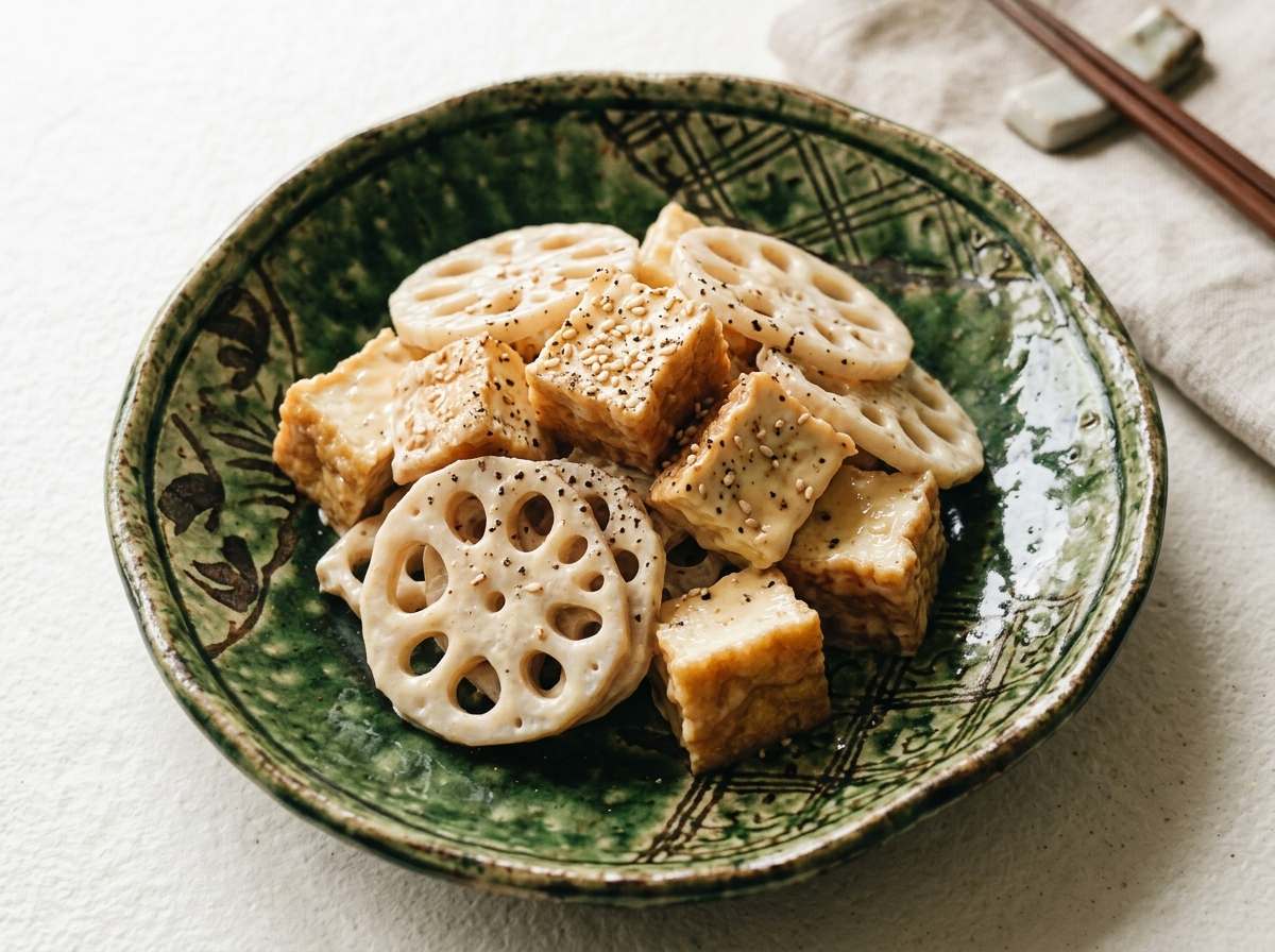 厚揚げとれんこんのコンソメ和え