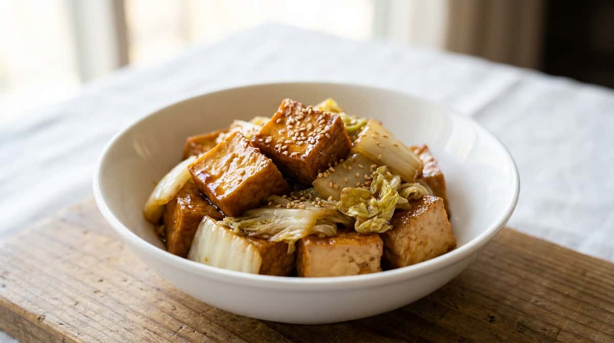 厚揚げと白菜のしょうゆ焼き（完成イメージ）
