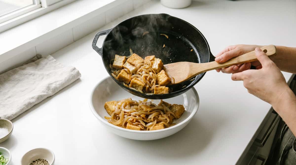 厚揚げと玉ねぎの塩こしょう和え（完成イメージ）