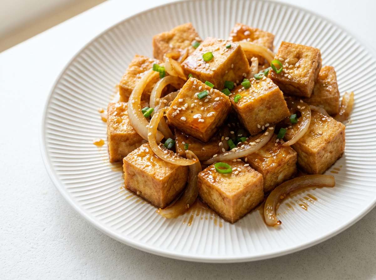 厚揚げと玉ねぎの甘酢から揚げ