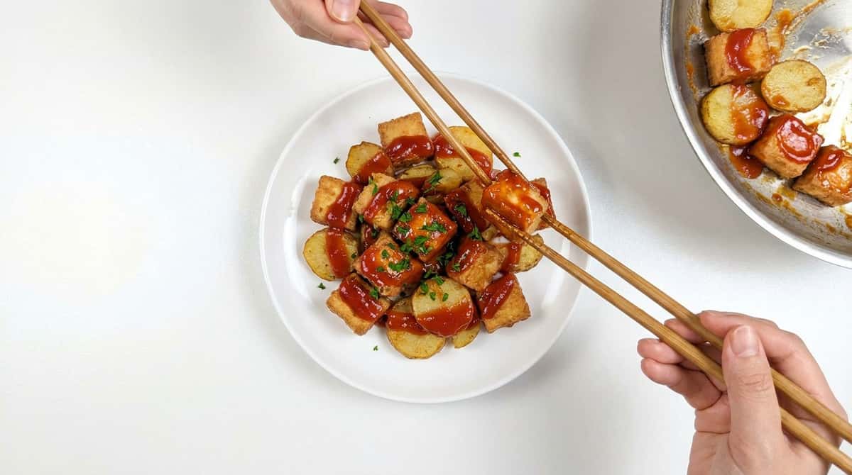 厚揚げとじゃがいものケチャップ揚げ（完成イメージ）