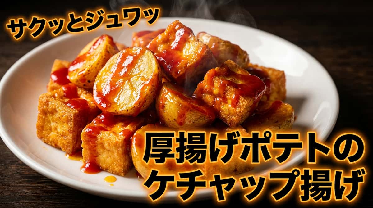厚揚げとじゃがいものケチャップ揚げ