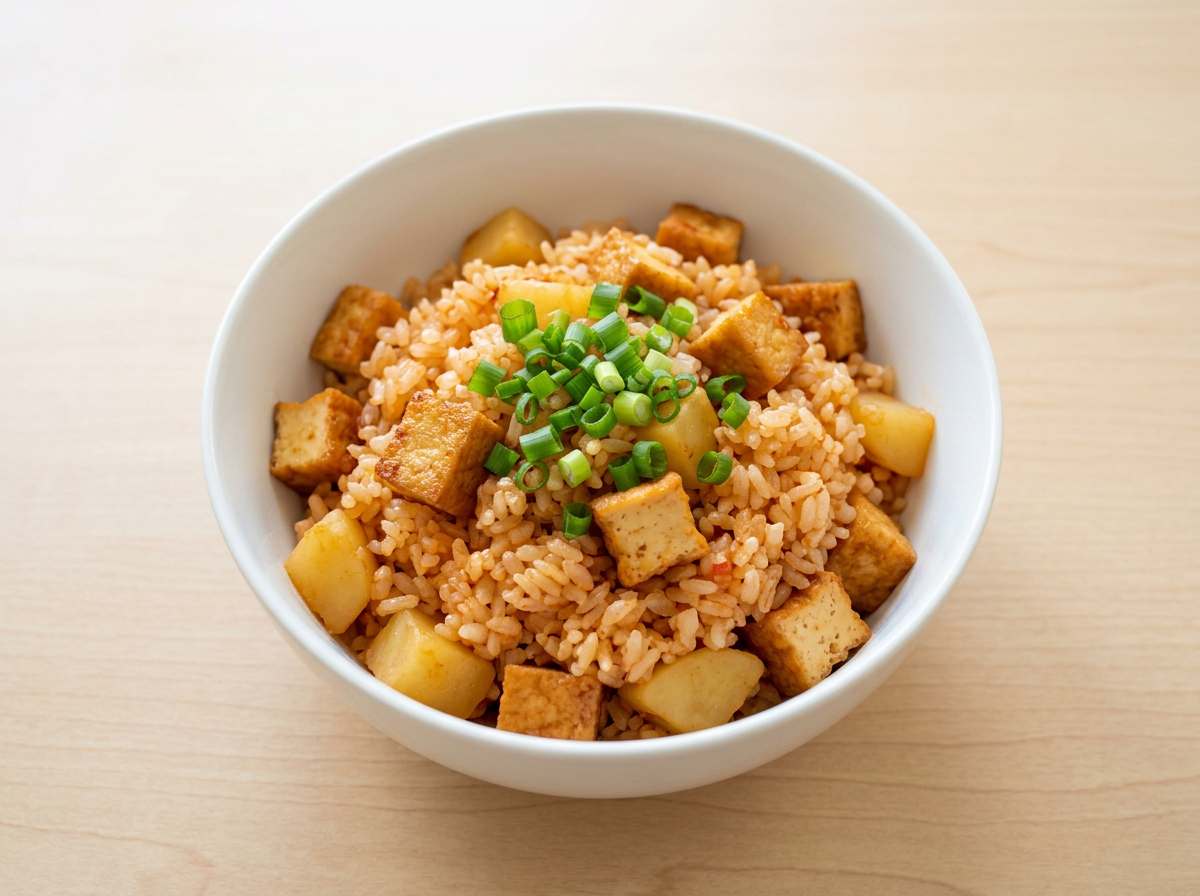 厚揚げとじゃがいものケチャップ炊き込みご飯