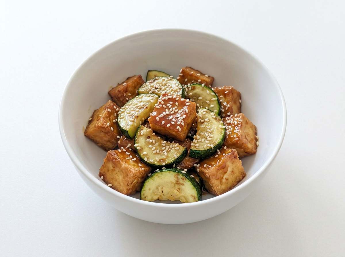 厚揚げとズッキーニの味噌和え