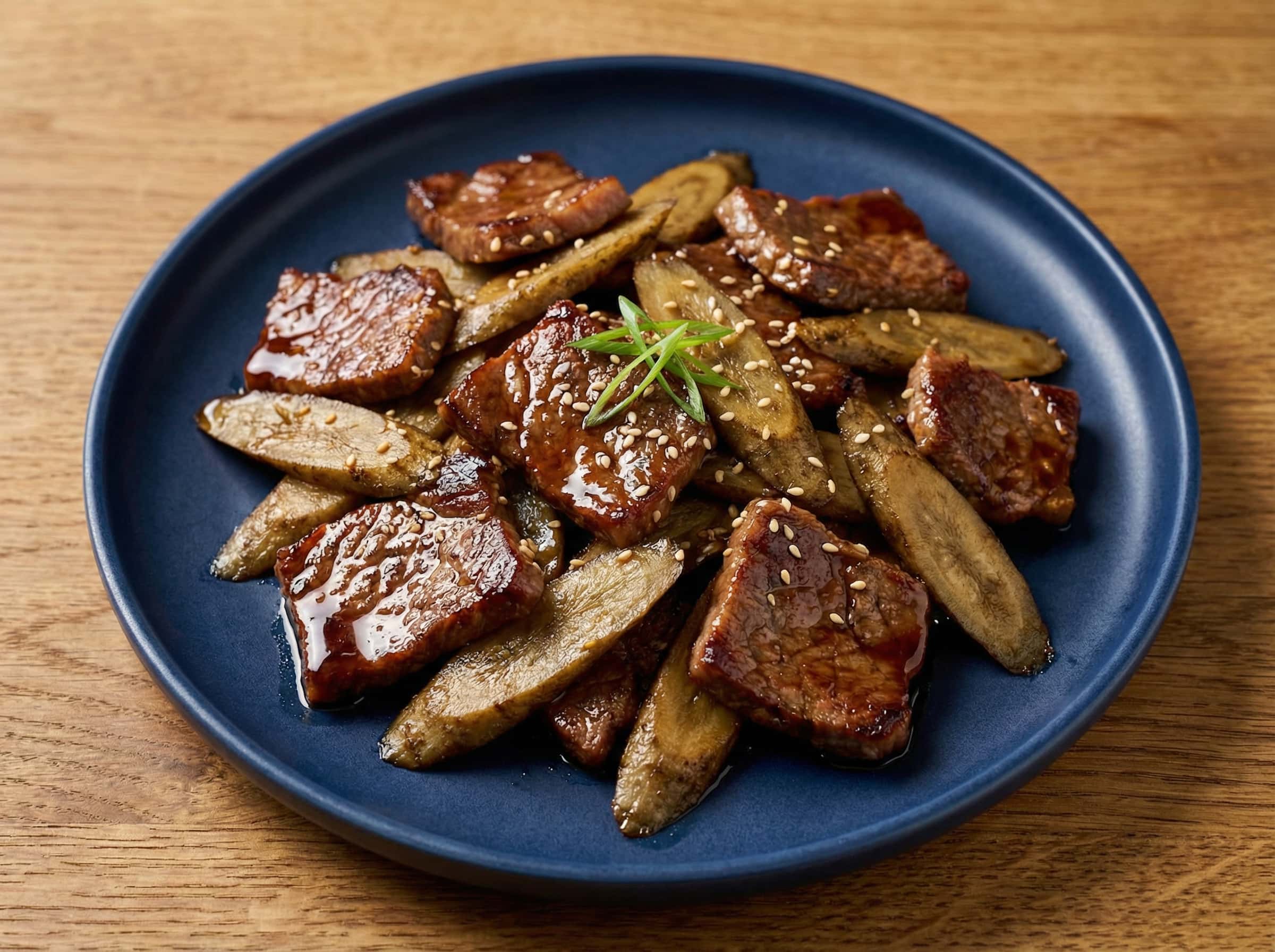 牛こまとごぼうのポン酢焼き（ダイエット）