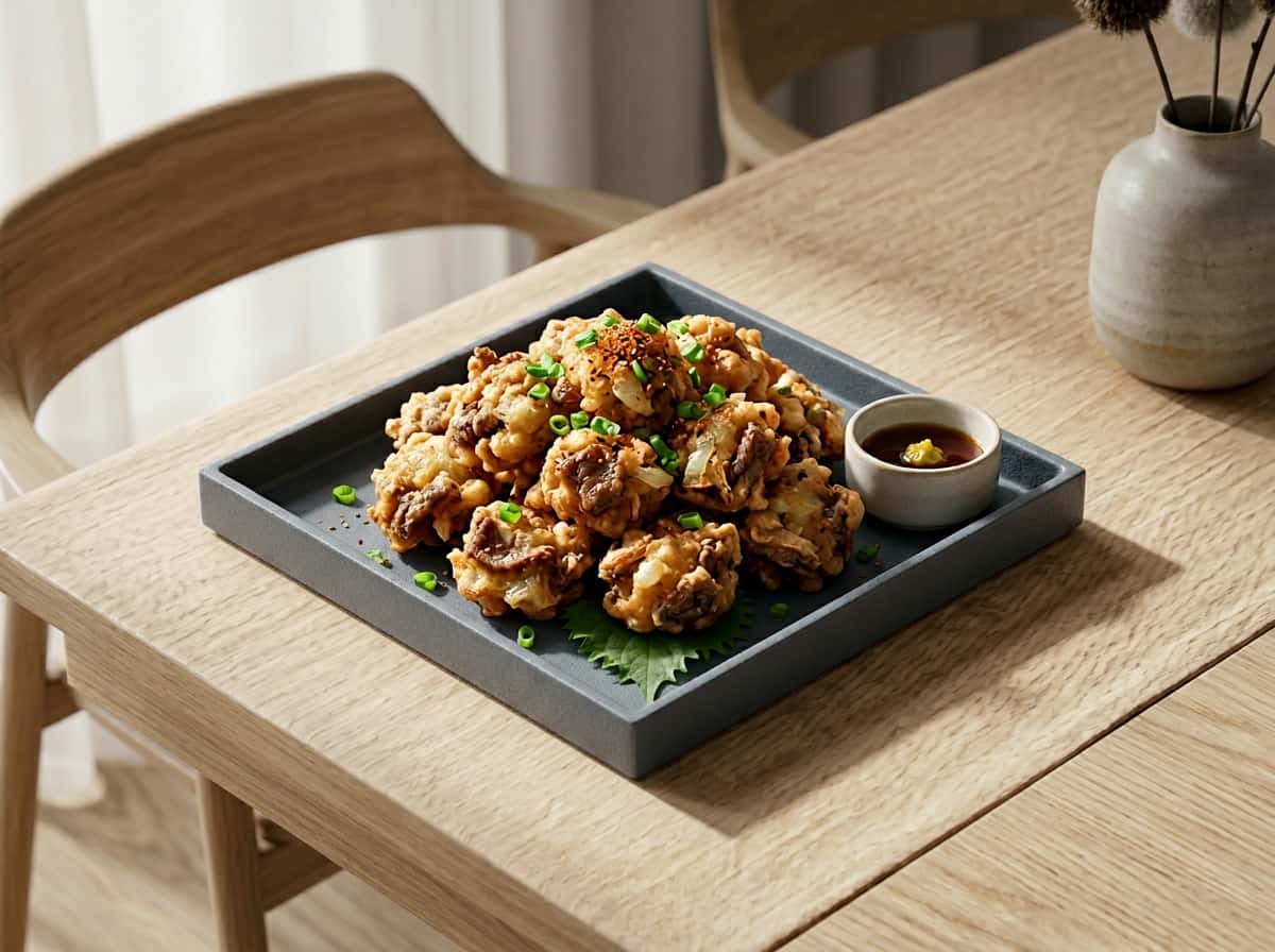 牛こまと白菜の鶏ガラさくうま唐揚げ