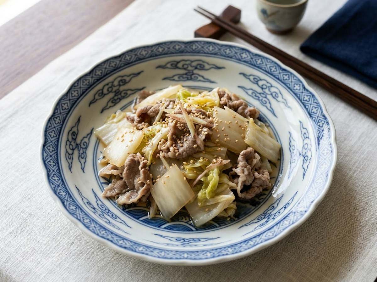 牛こま切れ肉と白菜のさっぱり甘酢漬け