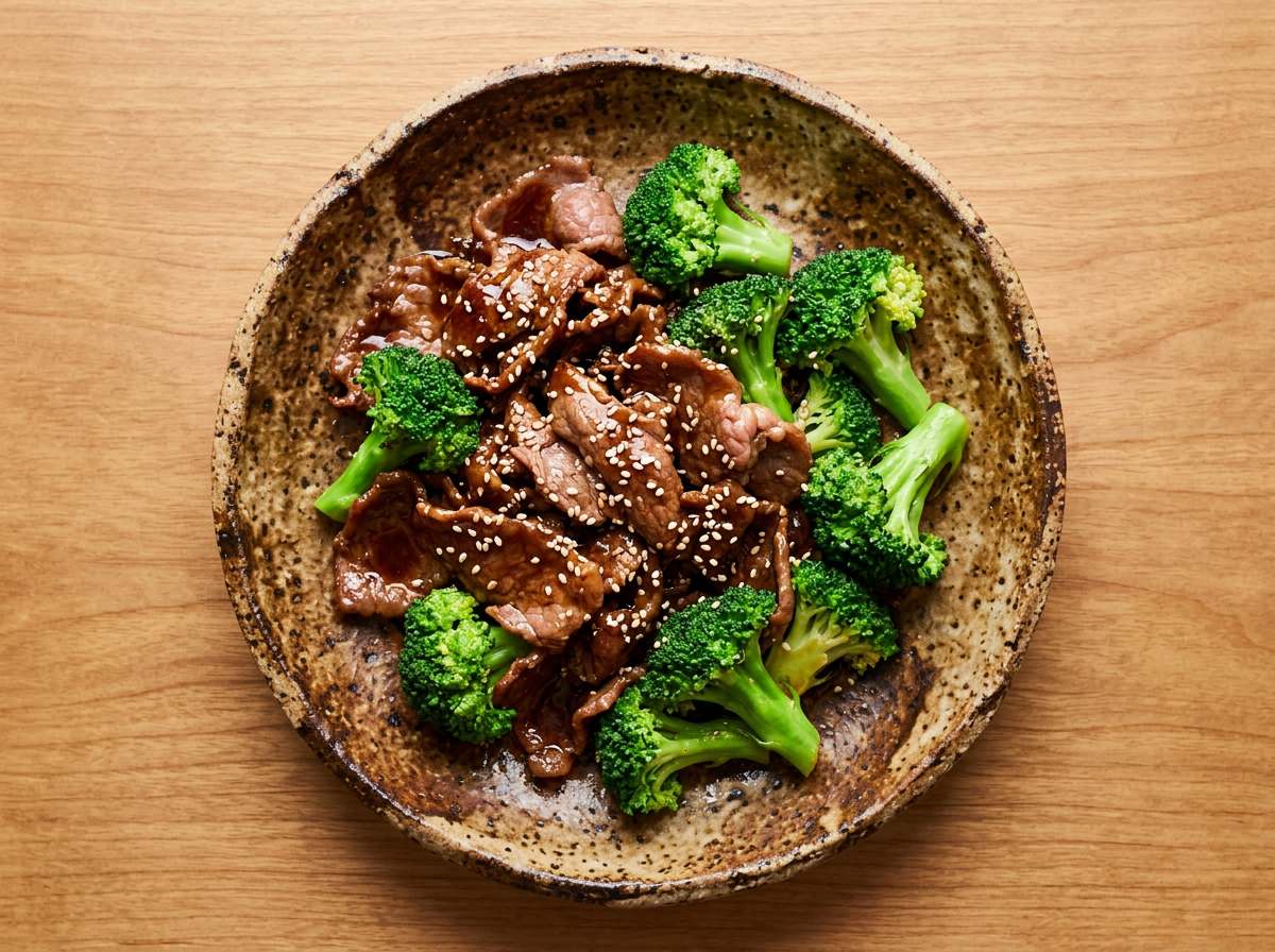 牛薄切り肉とブロッコリーの味噌焼き（糖質オフ）