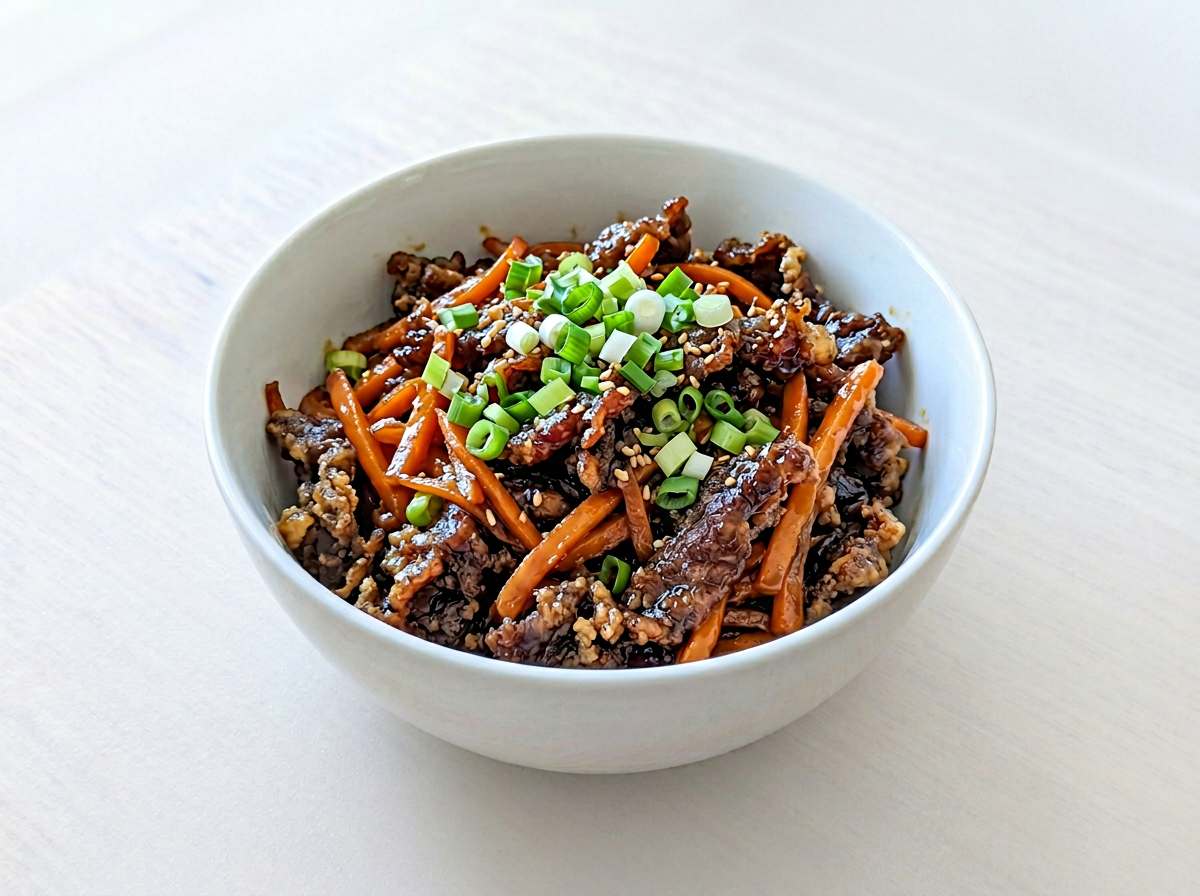 牛薄切り肉とにんじんの味噌揚げ