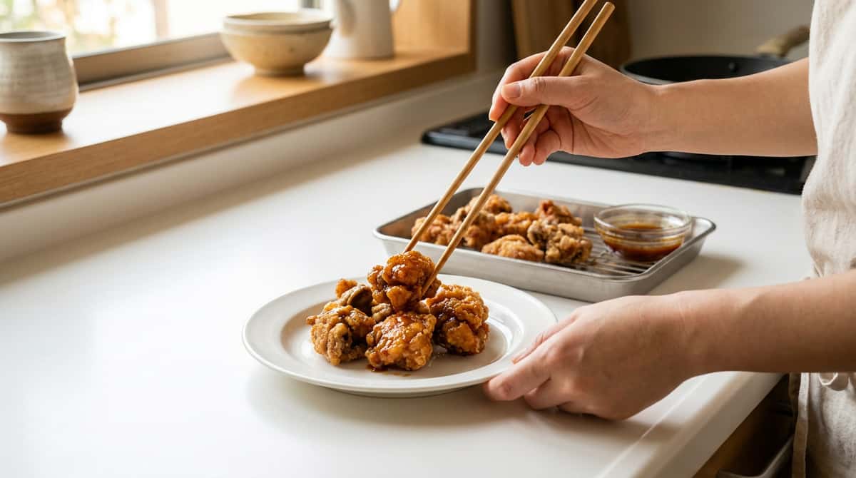 牛薄切り肉ときのこのピリ辛オイスター唐揚げ（完成イメージ）