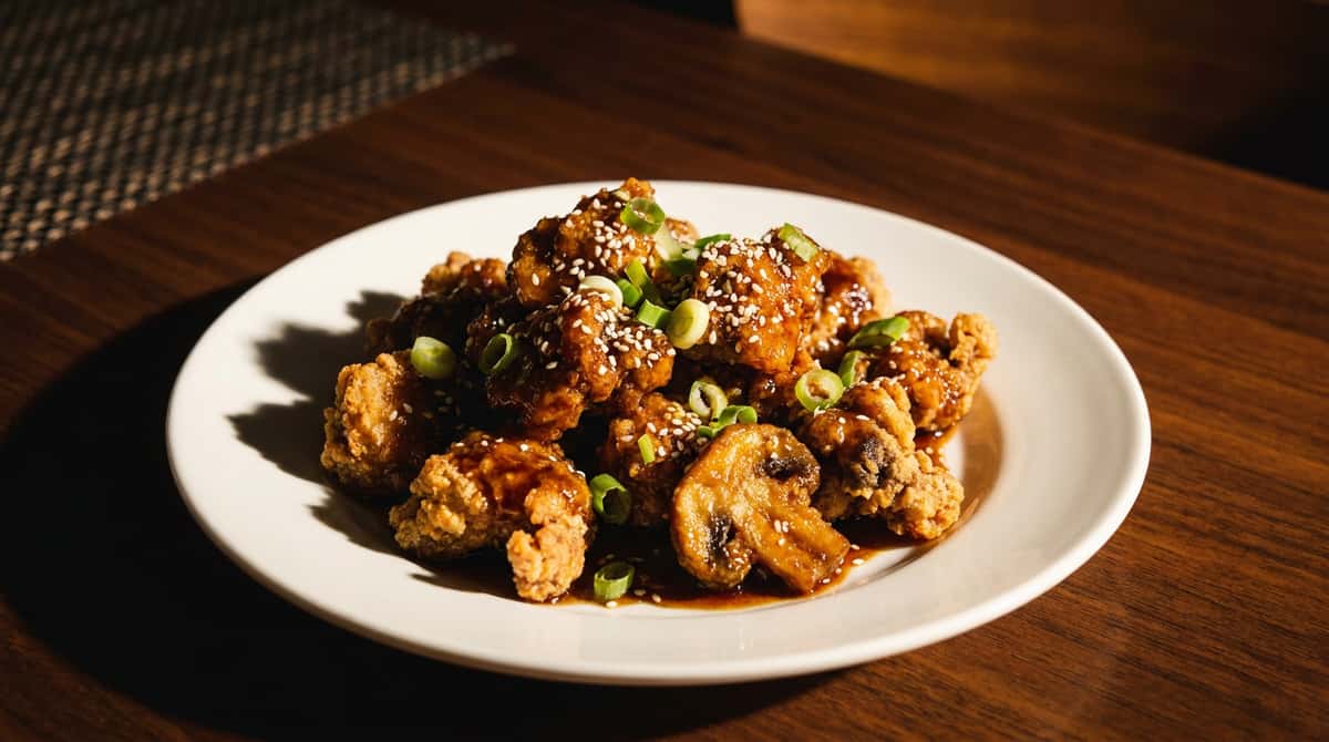 牛薄切り肉ときのこのピリ辛オイスター唐揚げ（完成イメージ）