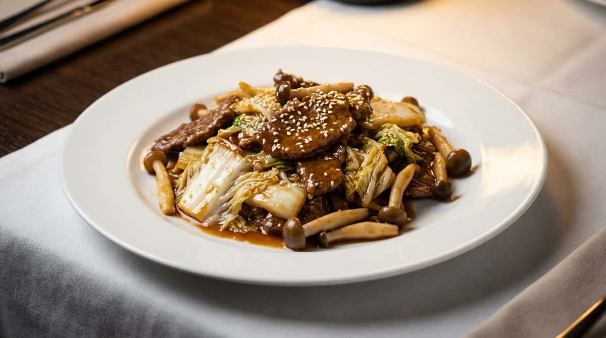 牛薄切り肉と白菜のコク旨みそ炒め（完成イメージ）
