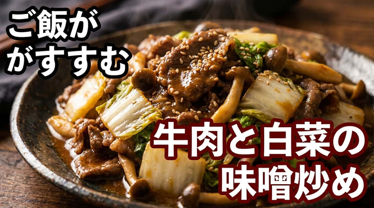 牛薄切り肉と白菜のコク旨みそ炒め