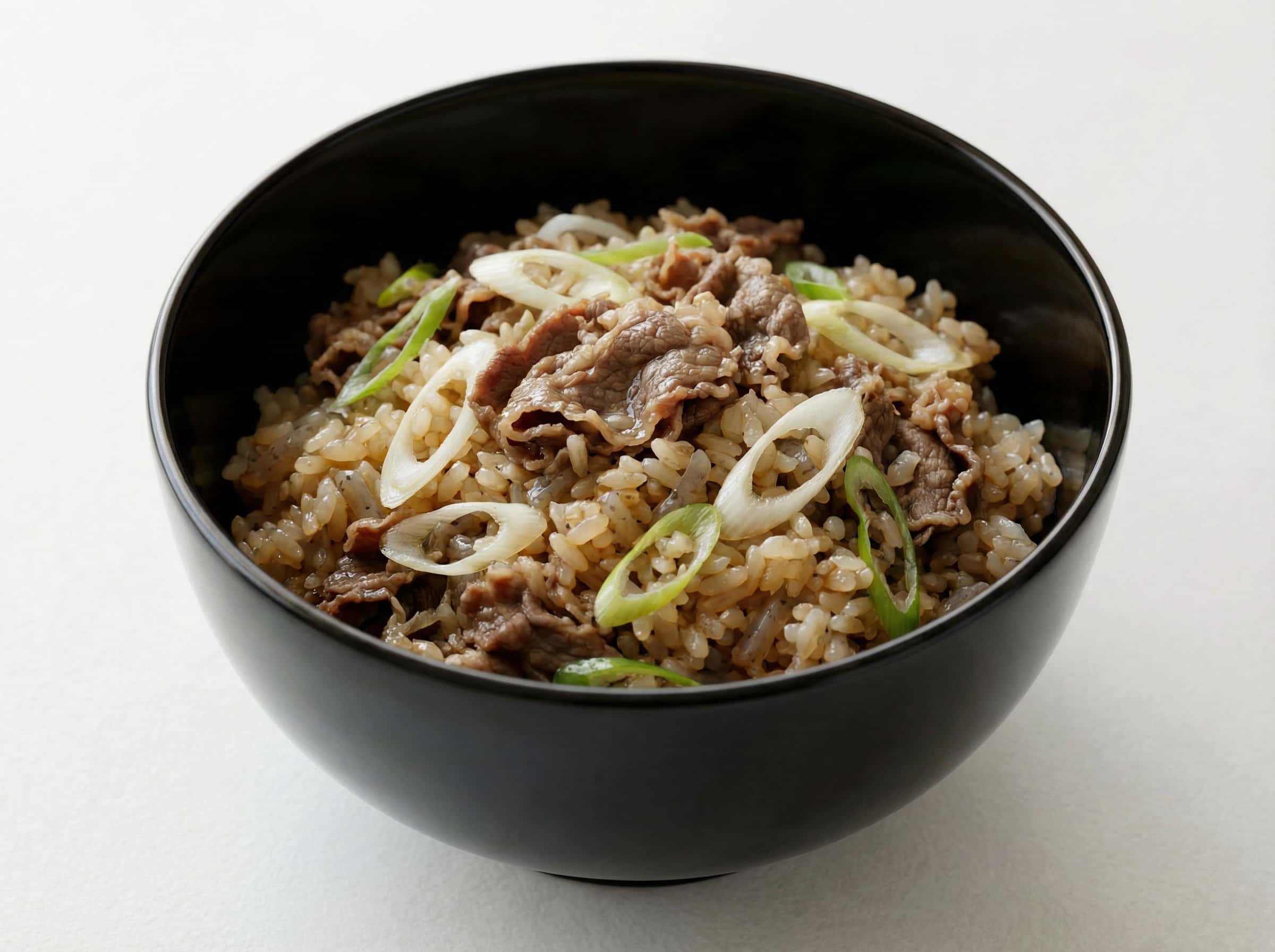 牛薄切り肉と長ねぎの醤油炊き込みご飯（糖質オフ）