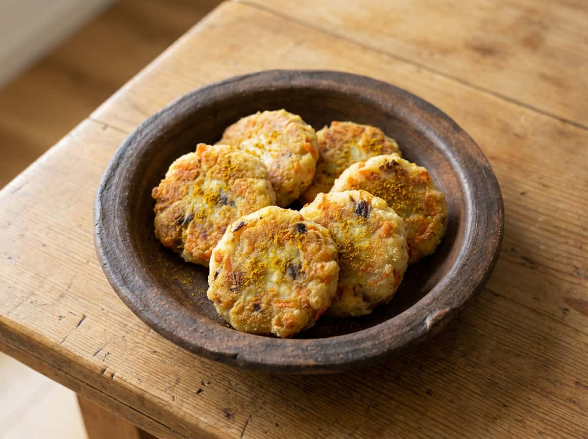 ツナとにんじんのカレー粉揚げ（少油）