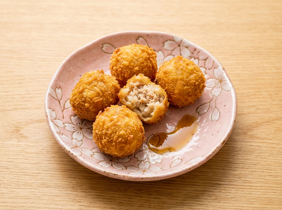 ツナと大根のめんつゆ揚げ団子