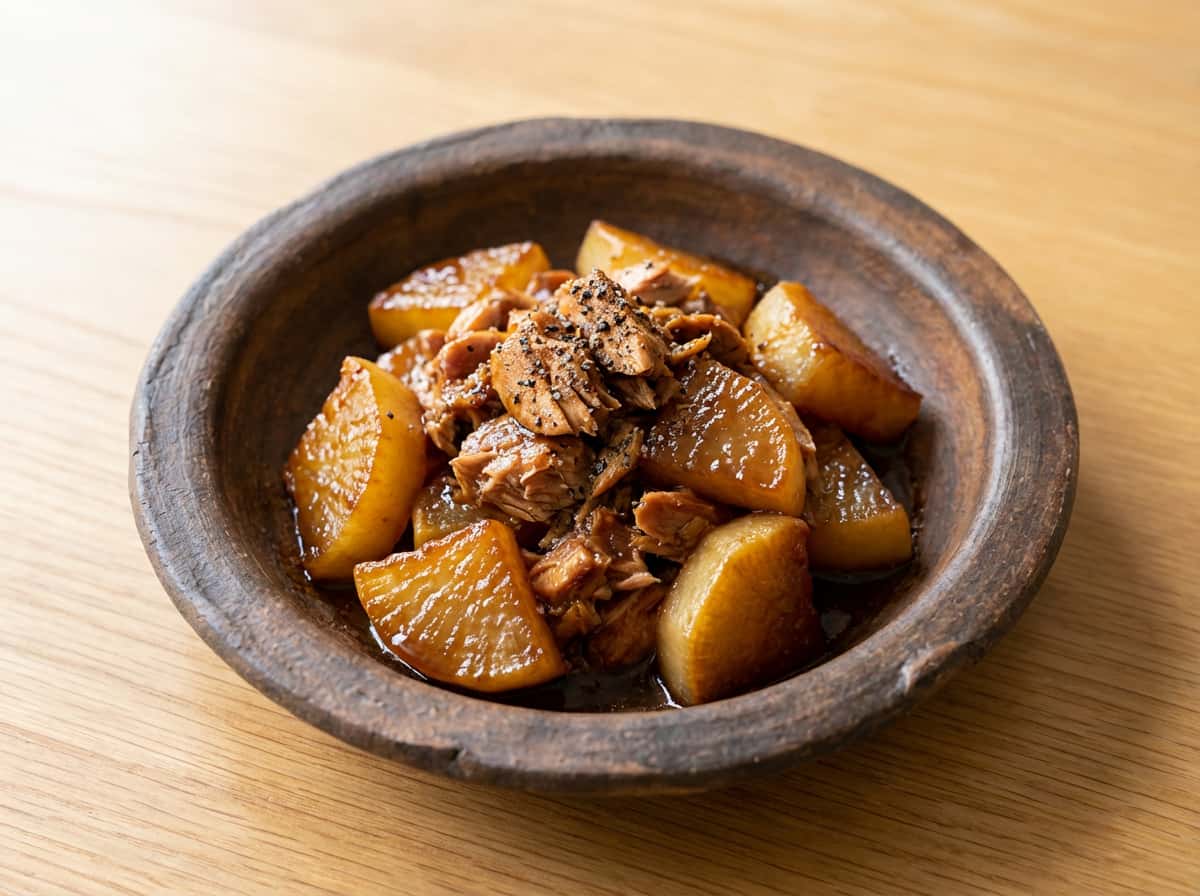 ツナ缶と大根の焼肉のタレ焼き（作り置き）