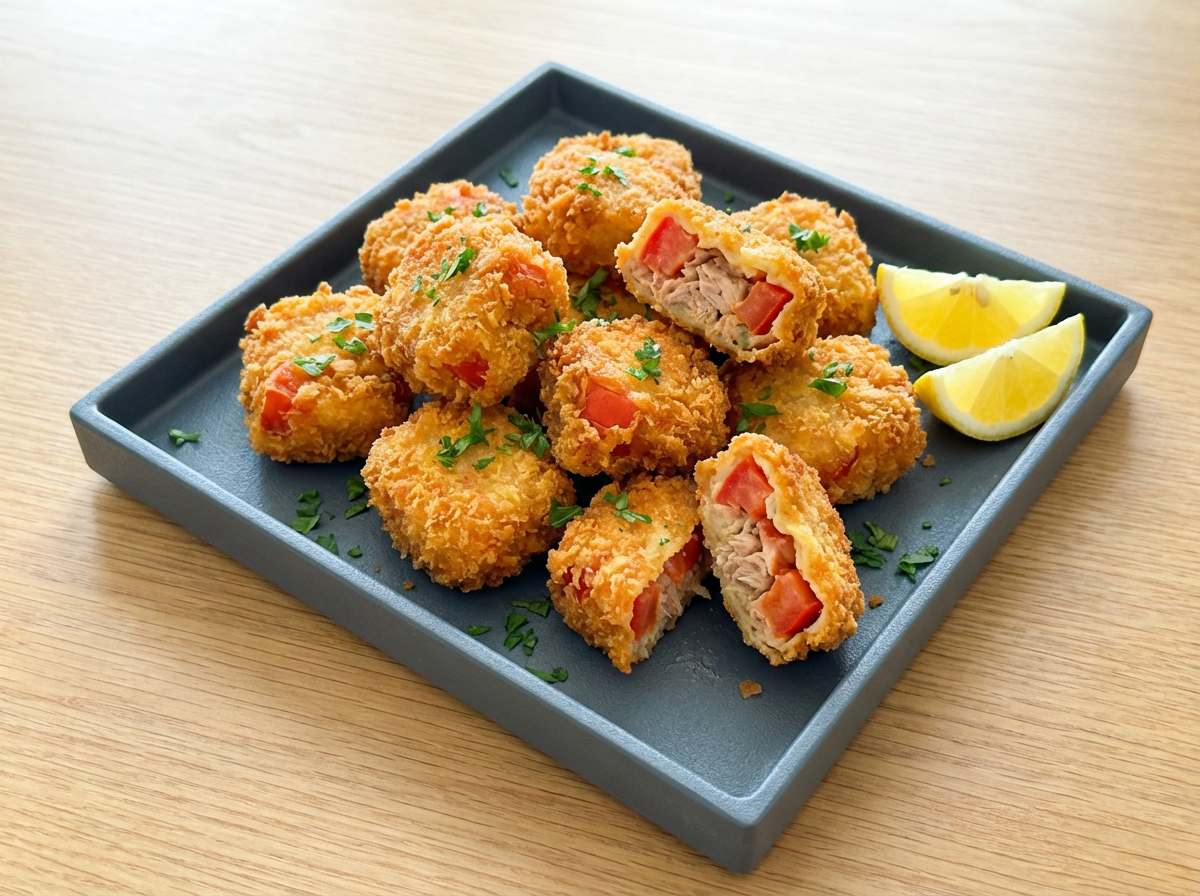 ツナ缶とトマトのマヨから揚げ