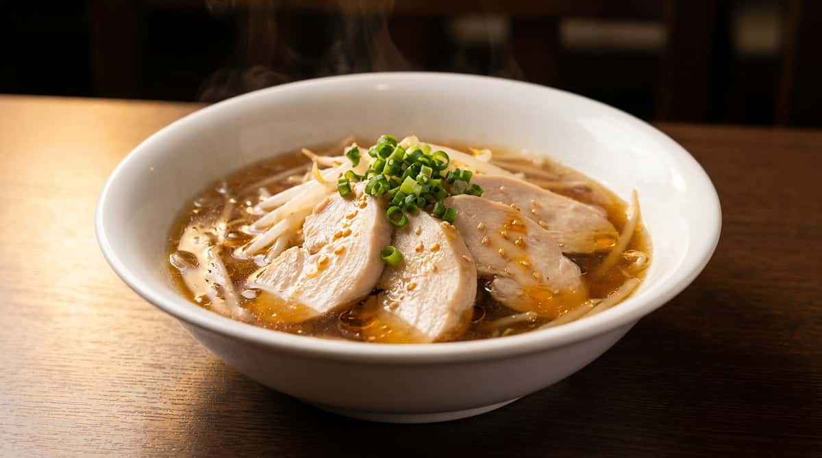 鶏むね肉ともやしのごま油旨だし煮（完成イメージ）