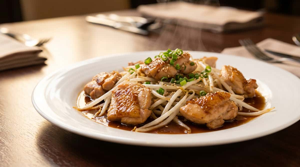 鶏むね肉ともやしの焼肉タレ漬け（完成イメージ）