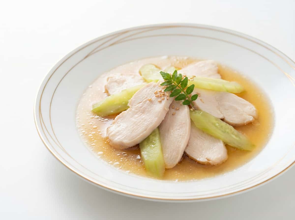 鶏むね肉ときゅうりのさっぱり醤油煮