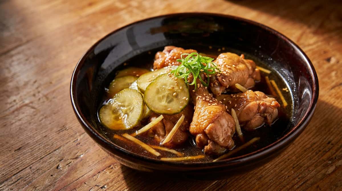 鶏むね肉ときゅうりのさっぱり醤油煮（完成イメージ）