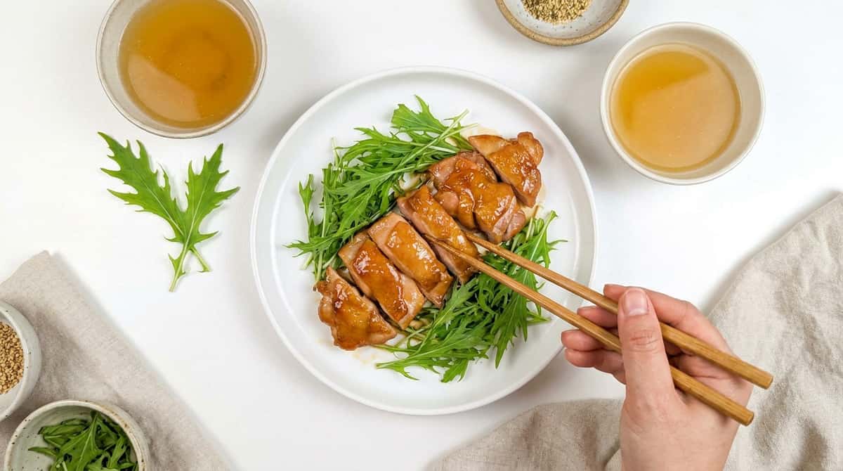 鶏むね肉と水菜のコンソメ漬け（完成イメージ）