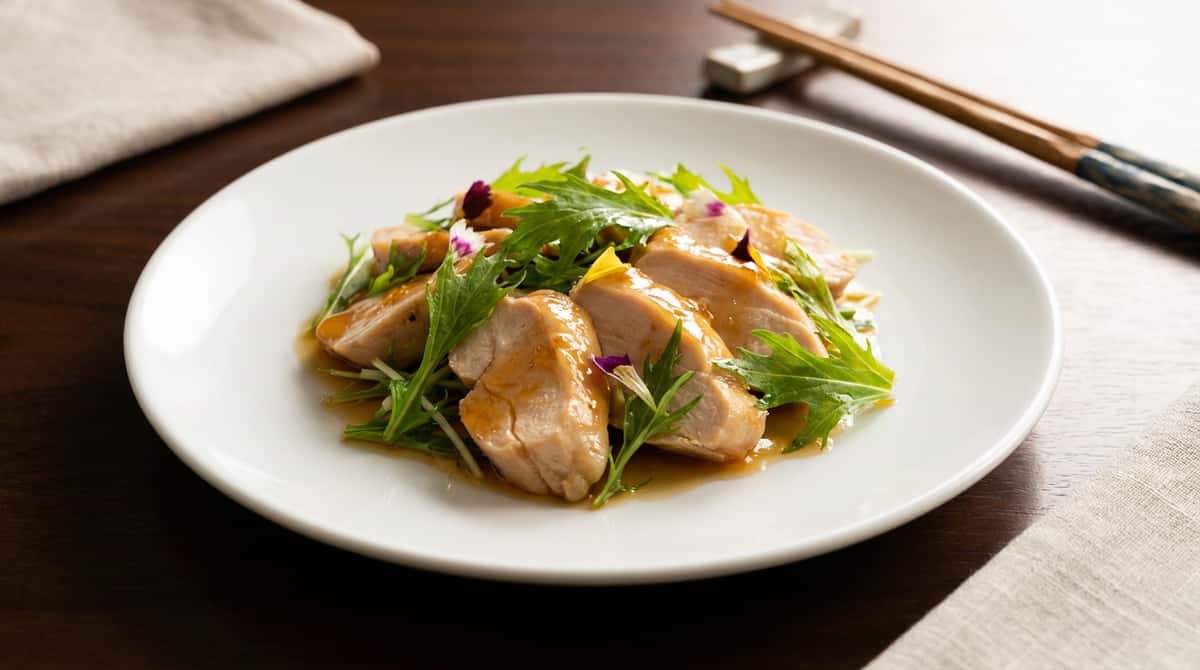 鶏むね肉と水菜のコンソメ漬け（完成イメージ）