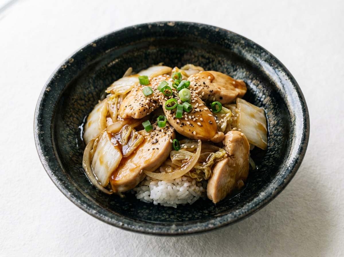 鶏むね肉と白菜のオイスターソースダイエット丼