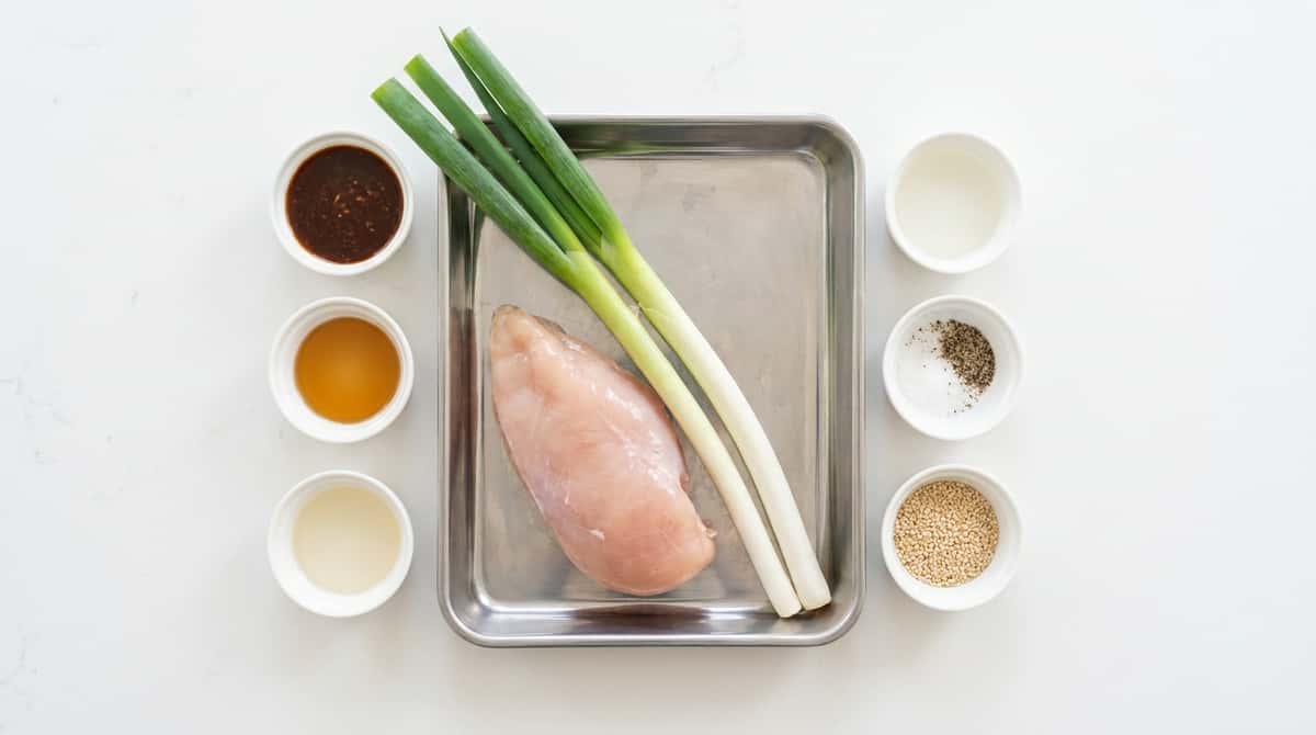 鶏むね肉と長ねぎの焼肉タレ炒め【糖質オフ】（材料）