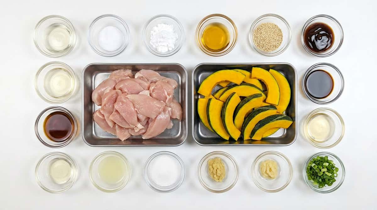 鶏むねとかぼちゃのさっぱりオイスター漬け（材料）