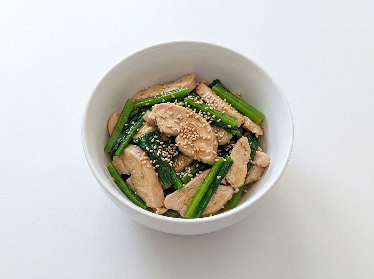 鶏むね肉とほうれん草の鶏ガラうま塩漬け