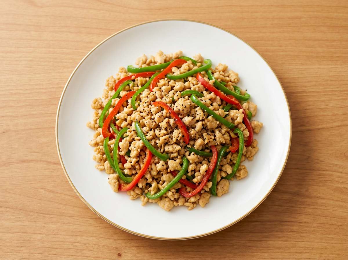 鶏ひき肉とピーマンの塩こしょう炒め（作り置き）