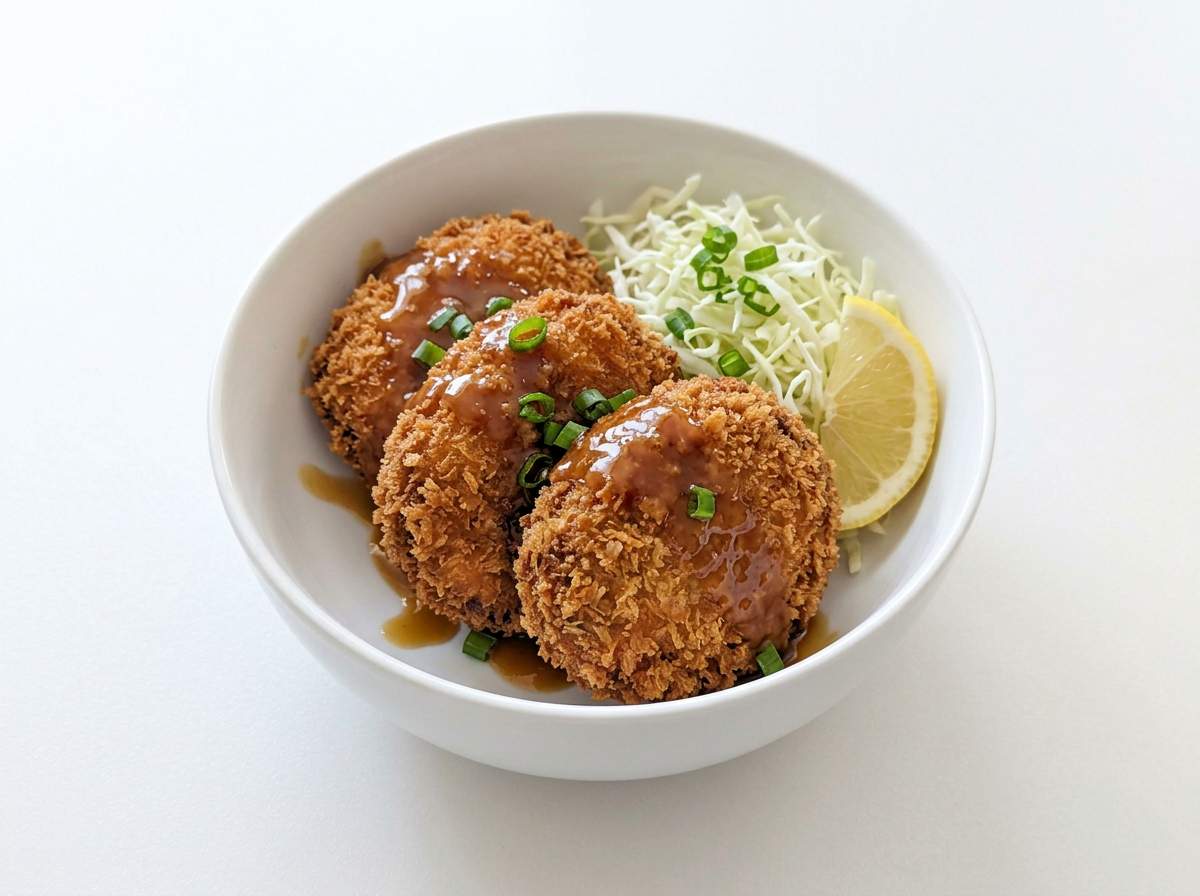 鶏ひき肉とキャベツのバター醤油メンチカツ