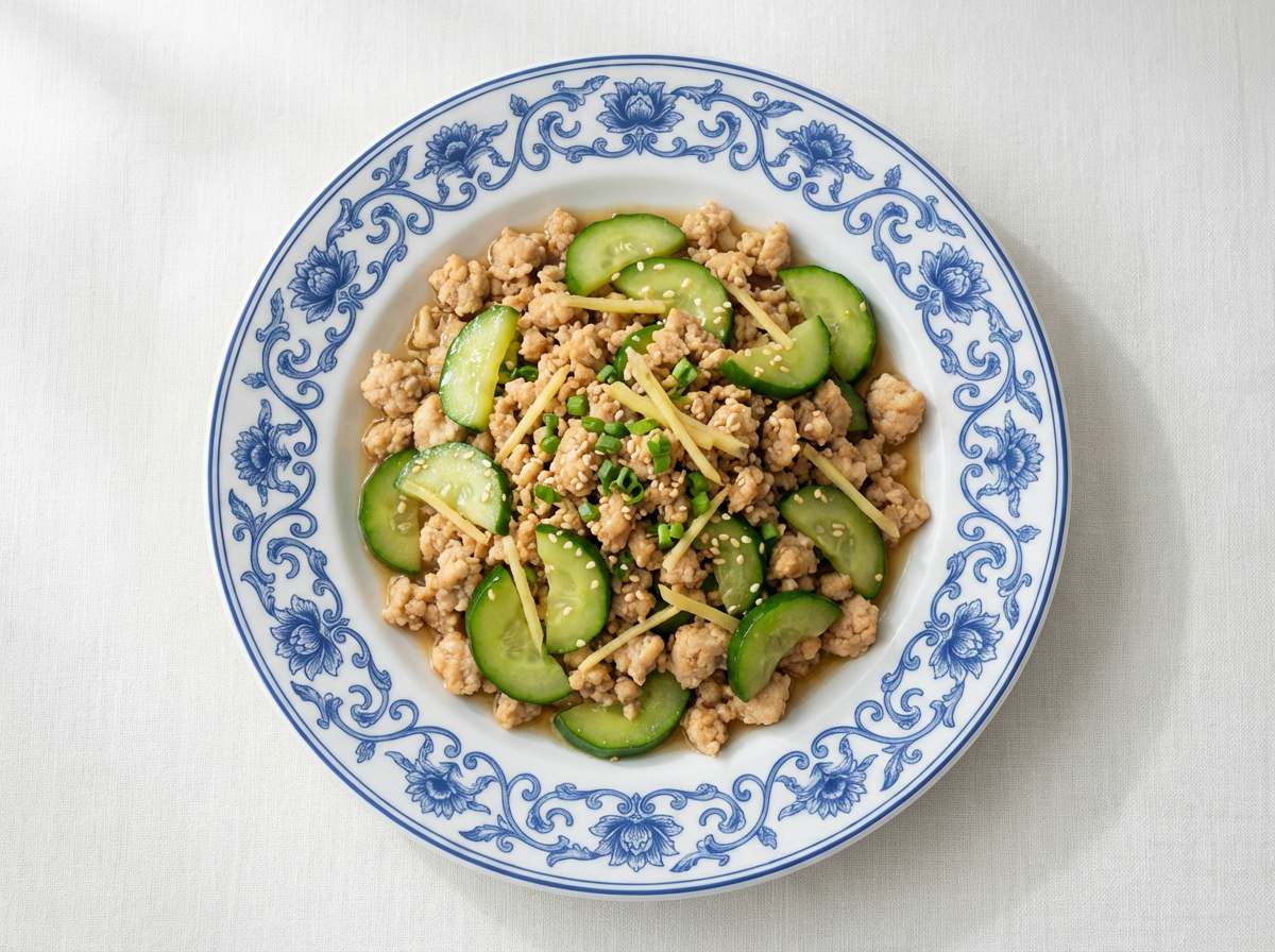 鶏ひき肉ときゅうりの甘酢煮おつまみ