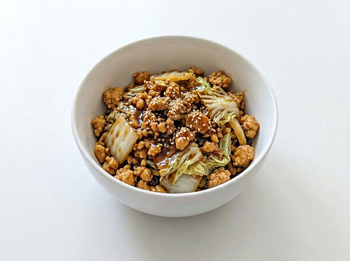 鶏ひき肉と白菜のマヨ照り炒め