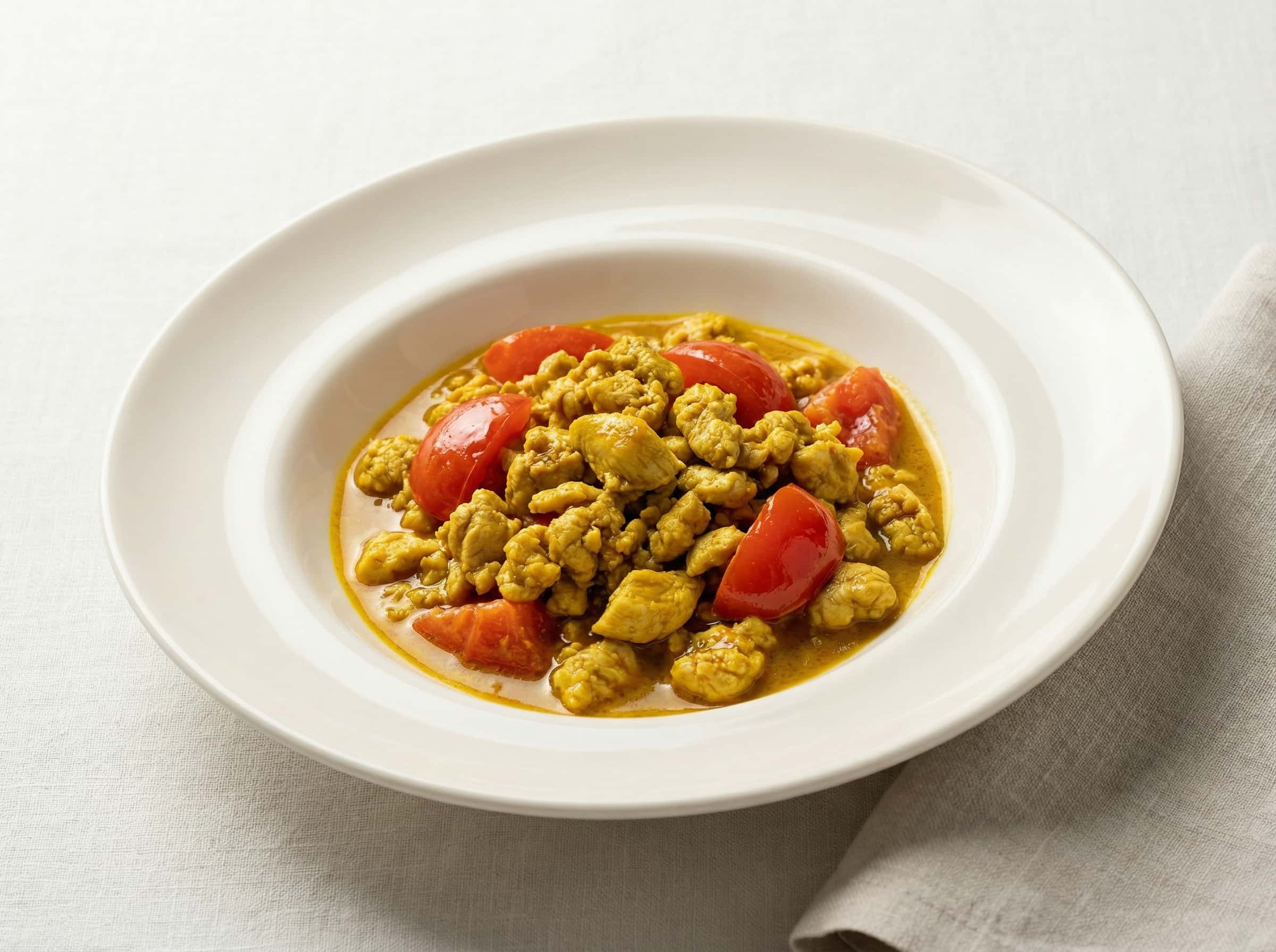 鶏ひき肉とトマトのカレー炒め（糖質オフ）